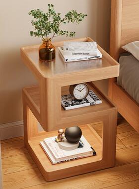 ?实木床头物柜床头置架简约#79685！现小型代柜子新款收纳代柜替