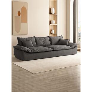 意极简985科技布艺沙发小户型客厅简约现式轻代奢人三位直排帆船