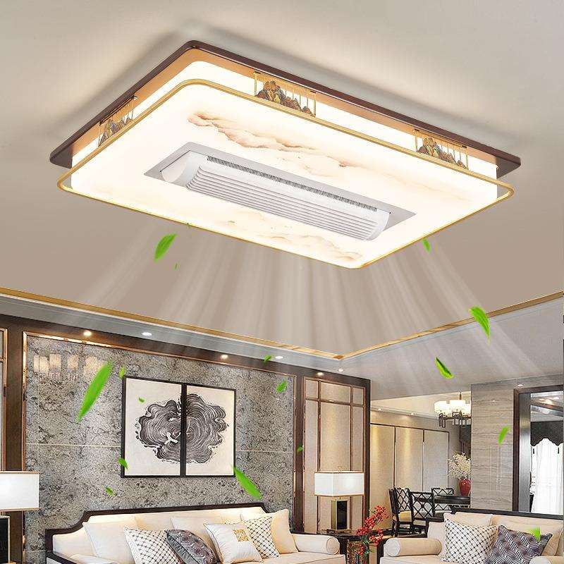 新中客厅吸顶大厅652主风灯灯2025新款静音扇灯卧室吸顶无叶风扇