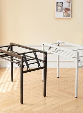 简易折叠脚架桌LXF子课架桌桌腿办公桌架单双层架弹簧架对折支架