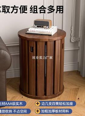 可放EQJ凳现代吃饭叠登子餐桌凳原新中家式叠叠乐木实木圆凳子茶