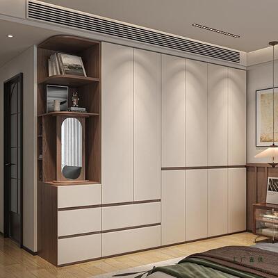 手分F99MHMJ6段式实木多层板衣柜现代简约室家免卧用拉柜子平开门