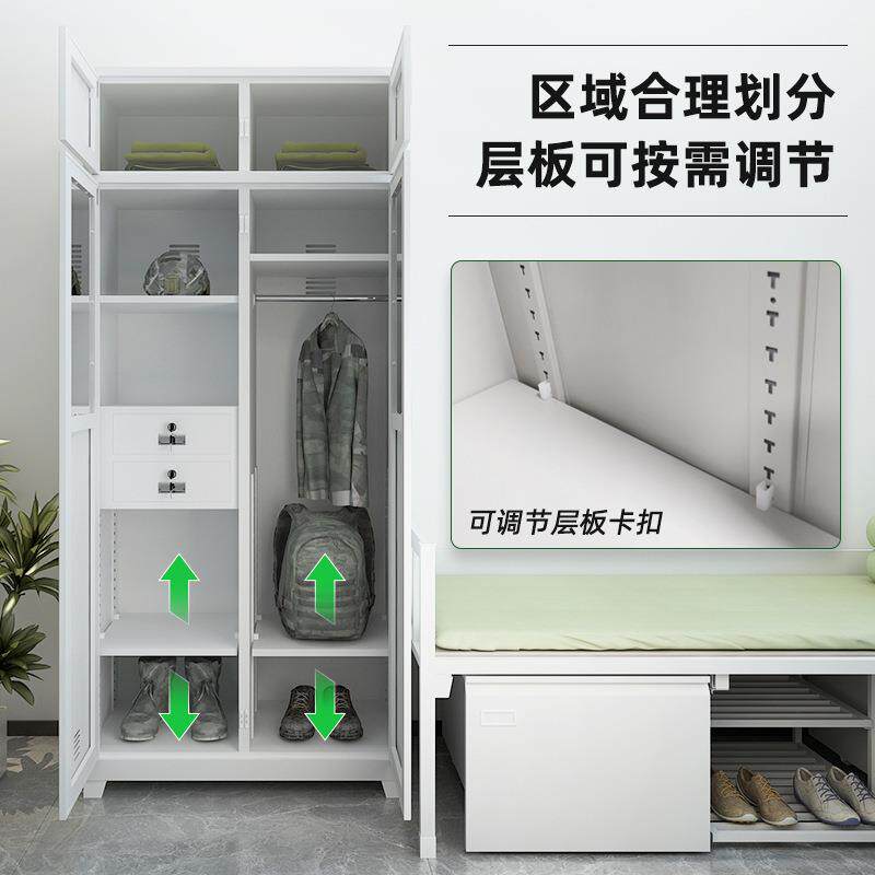 内务储物柜存放CR-G-0柜单钢双人宿舍衣员制工物收纳柜更衣柜加厚