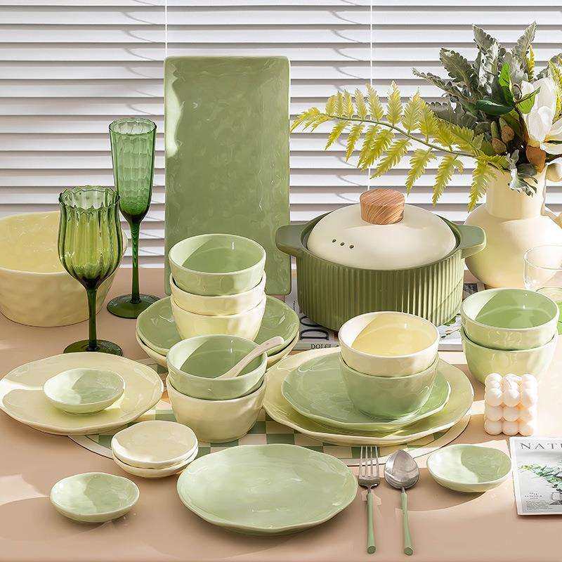 康225网奶黄奶绿红爆款高颜防值碗碟套装简约风陌0加厚烫碗筷套装,畜牧/养殖物资,特种养殖设备,淘宝优惠券,粉丝福利购,淘宝优惠卷
