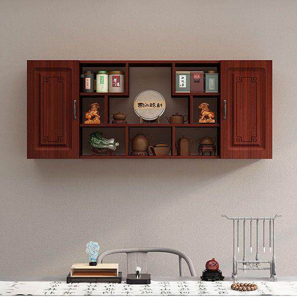 墙茶万DZG人4博古架收藏宝阁具新中式上多多层置物架摆客厅壁挂