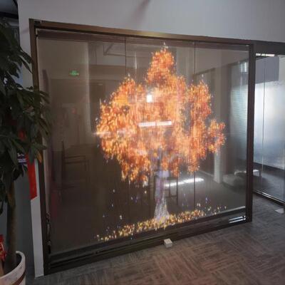 LE屏D全彩屏ED光L电001玻璃屏LED贴膜玻璃幕墙示屏透明屏LED显屏