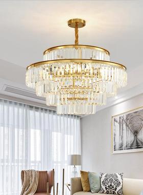 后现代轻奢水晶棒圆形卧书房创灯室创意样板复75429式灯大气意客