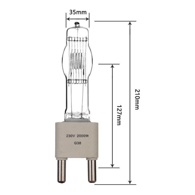 200K0W120v台G38舞影视钨丝灯2300V聚光灯CP/73船用灯泡FK30HW230