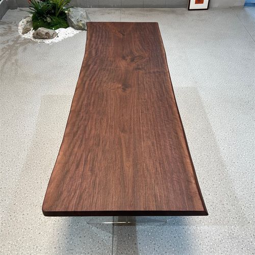 北美黑胡桃大板 独板 自然边200*79-71-72*5.6餐桌办公桌书桌