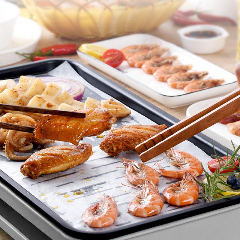 烤肉纸烤盘不沾烤鱼o烧烤纸烤箱烤盘烤纸烤肉纸吸油纸不沾烤纸高