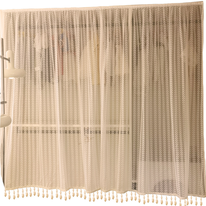 法式窗帘魔术贴开放式衣帽间防尘帘大衣柜遮挡门帘隔断纱帘柜子