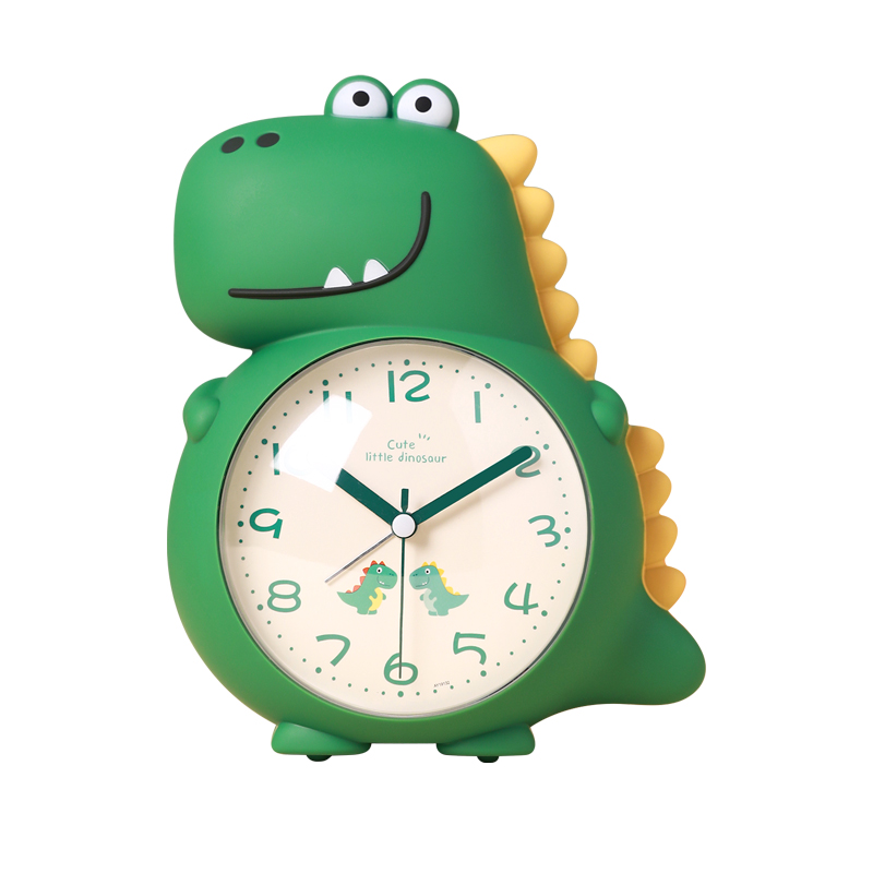 恐龙小闹钟学生用起床神器男孩儿童女孩可爱静音自律床头时钟