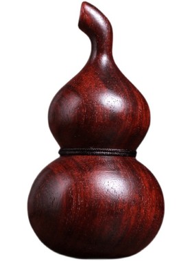 天然紫檀木葫芦福禄寿手把件摆件实木雕刻中式摆件装饰工艺品