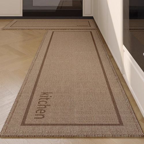 厨房防油地垫高级感家用防滑脚垫耐用耐脏防水可擦洗门口地毯