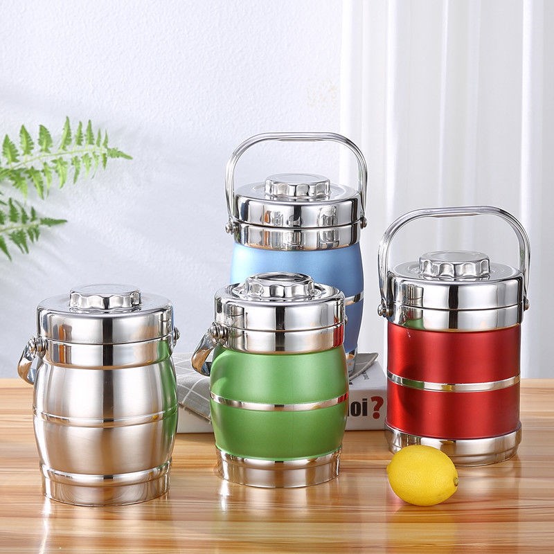 多层不锈钢保温饭盒桶成人学生女上班族双层大容量三层便当提锅厂