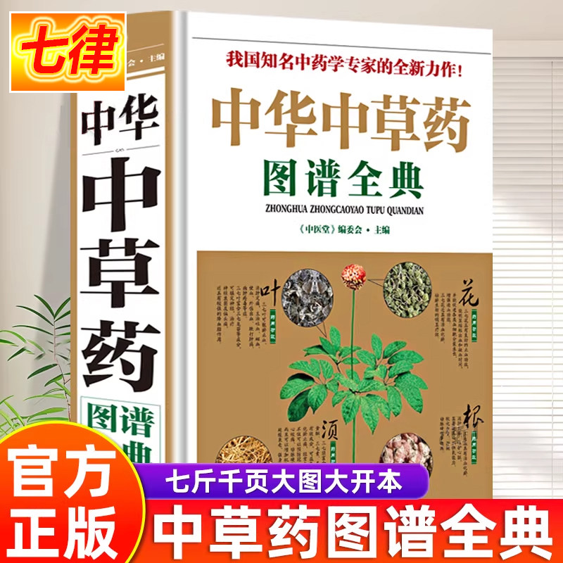 【官方正版】中华中草药图谱全典正版真图彩色大图例大全集老中医配方全书实用指南中医学草药书本草纲目千金方汤头歌诀黄帝内经书