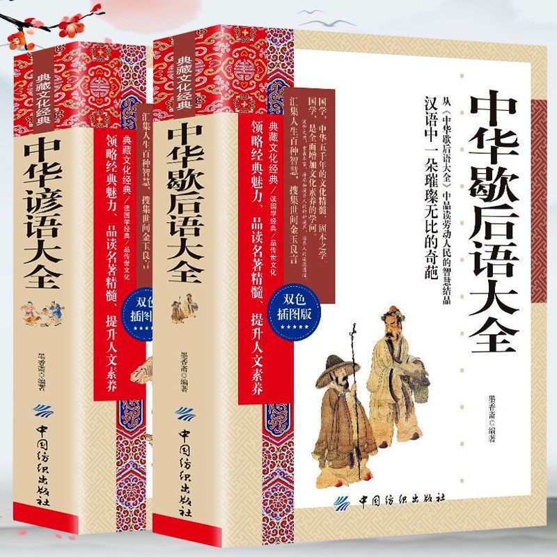 中华谚语大全正版中华歇后语大全儿童文学学习民间文学课 中国民间智慧国学经典文白对照青少年成人汉语文化精髓说话艺术成语故事