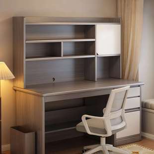 书桌家用学生书架书柜一体桌初中生写字台式电脑桌2025新款学习桌