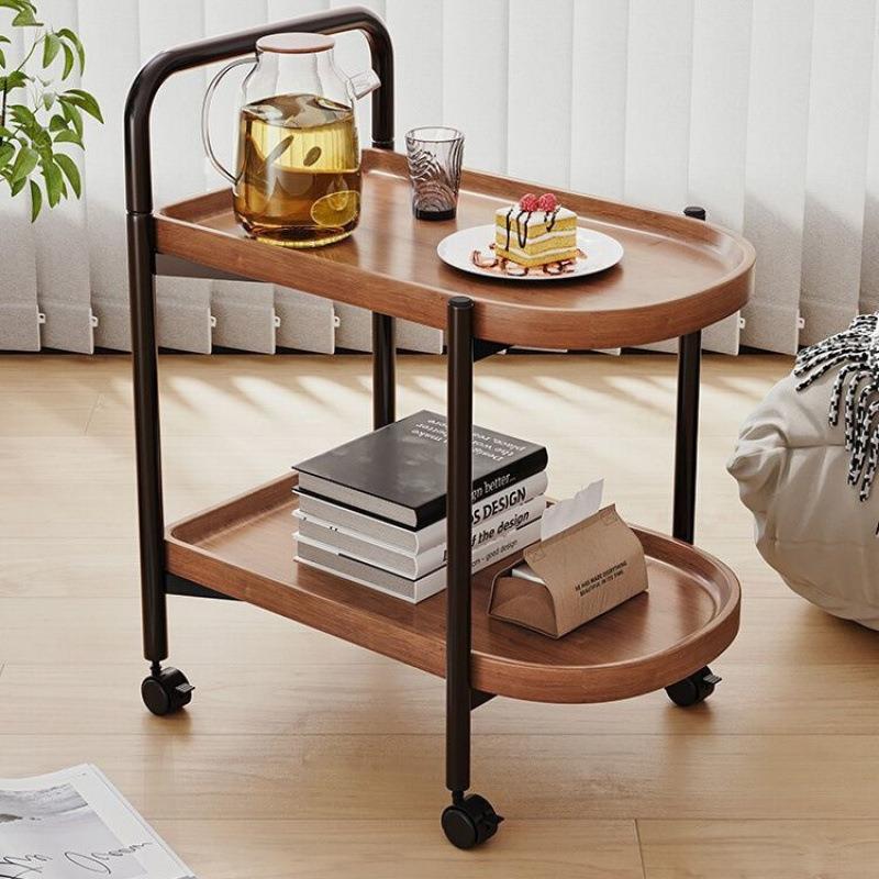 可移动小茶几小推车客厅沙发边几迷你小桌子置物架带轮北欧风餐车