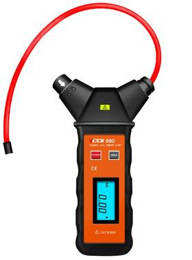 胜利仪器VC690钳形表数字钳形万用表柔性线圈大电流漏电流钳表