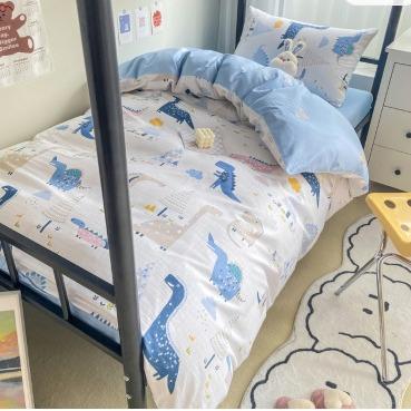 全棉床上用品四件套被套床笠学生床单宿舍三件套双人纯棉被罩被单