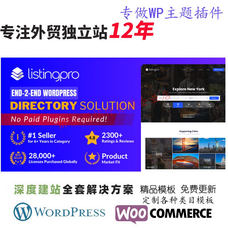 ListingPro-目录列表 WordPress主题汽车企业目录活动网站模板