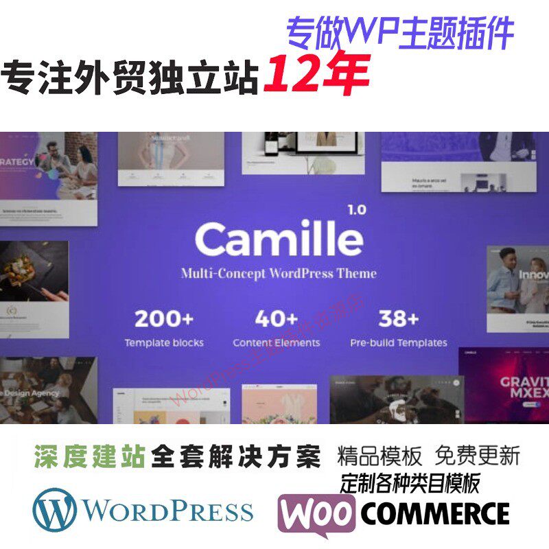 Camille - 多概念 WordPress 主题企业营销外贸跨境英文网站模板