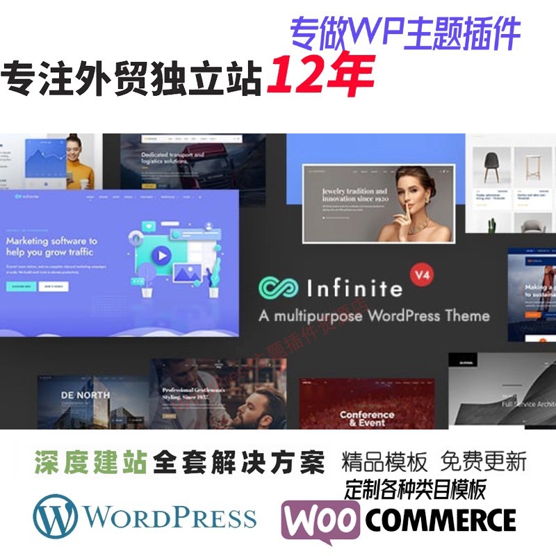 Infinite - 企业商务WordPress主题 个人展示新闻博客网站WP模板