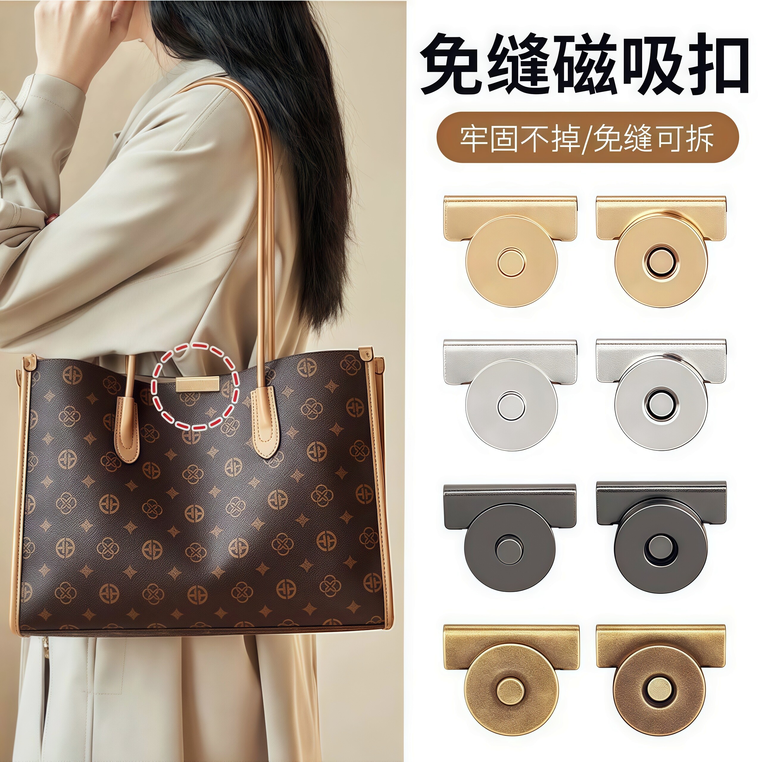 强力磁吸扣磁铁扣子包包箱包磁扣