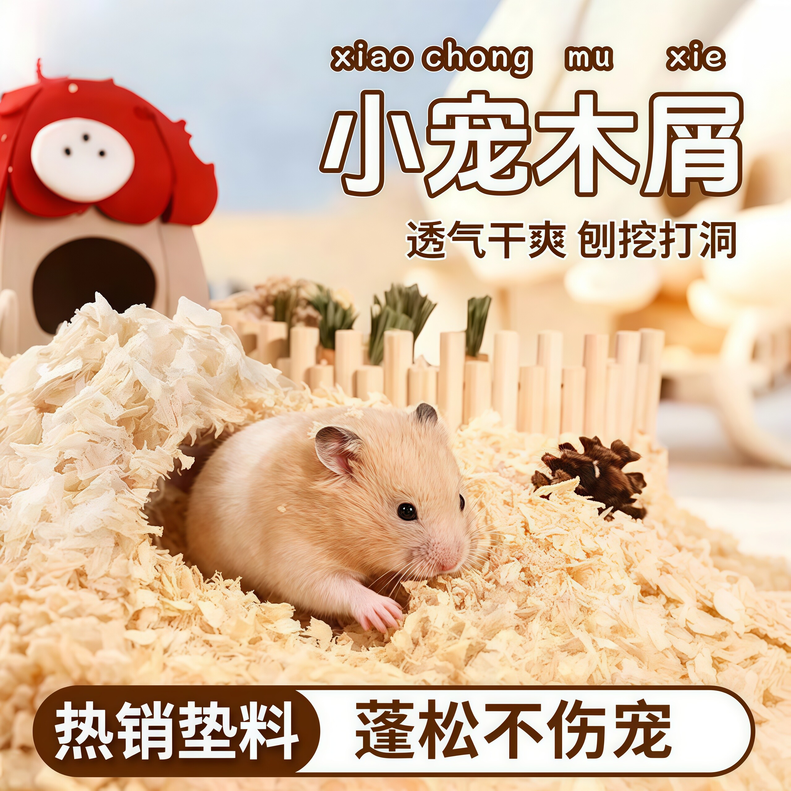 仓鼠纸棉无尘吸水四季垫料