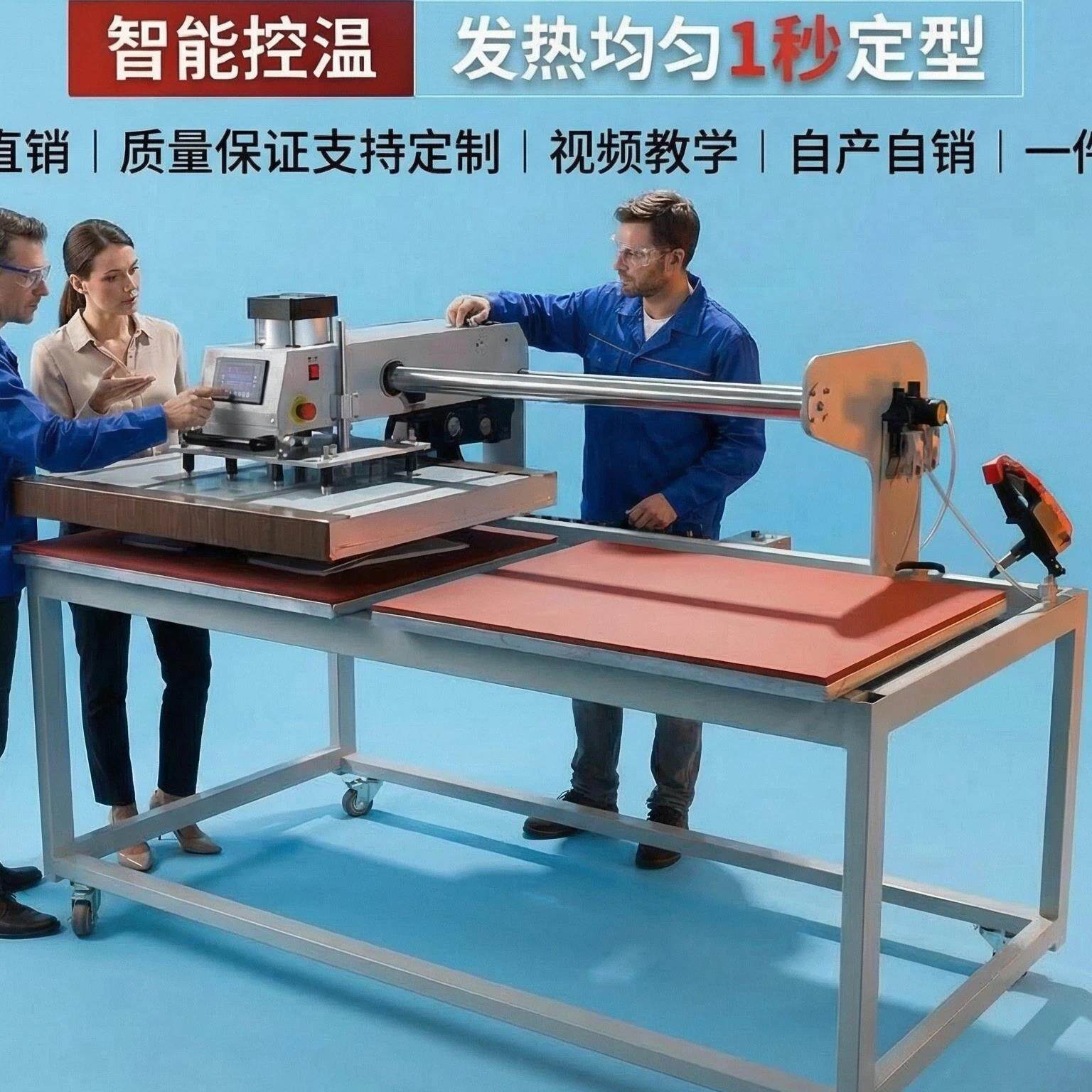 自动上滑式双工位单工位气动转印机热转印机压烫机T恤服装印花机