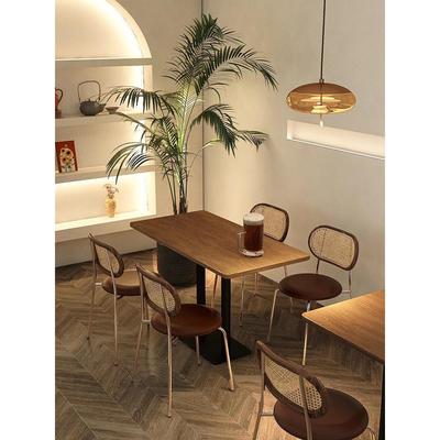 雄图 咖啡厅桌椅组合 复古工业风桌椅餐饮家具烧烤奶茶咖啡店桌子