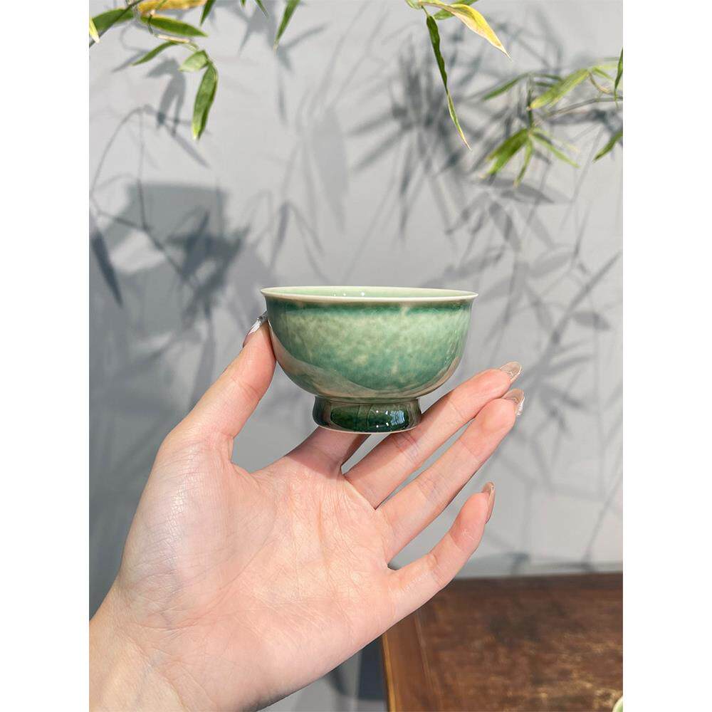 惊蛰 中式窑变主人杯单杯冰裂釉茶杯手拉陶瓷品茗杯功夫茶具茶盏