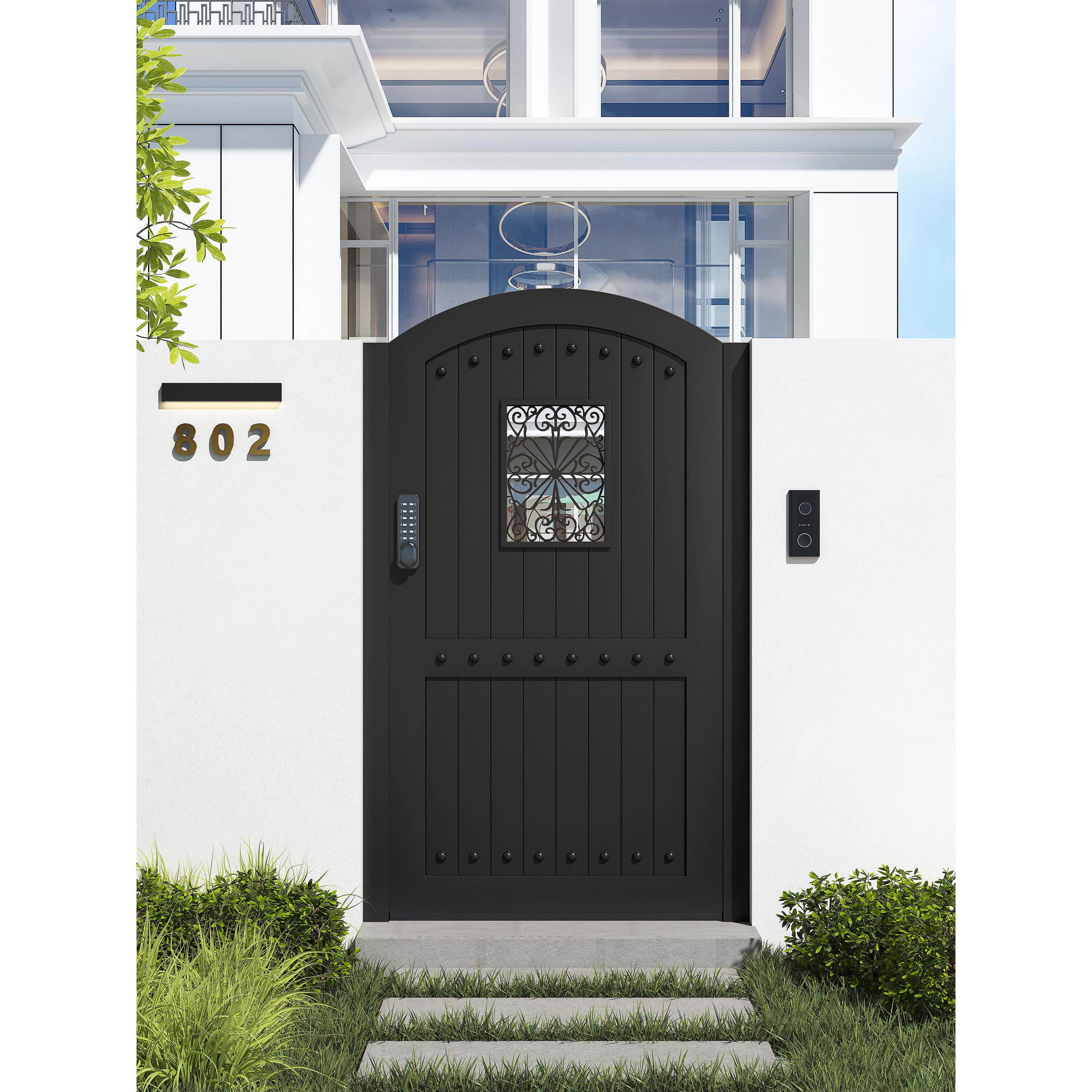 铝合金庭院花园门不锈钢别墅大门现代入户民宿铁艺栅栏院子门