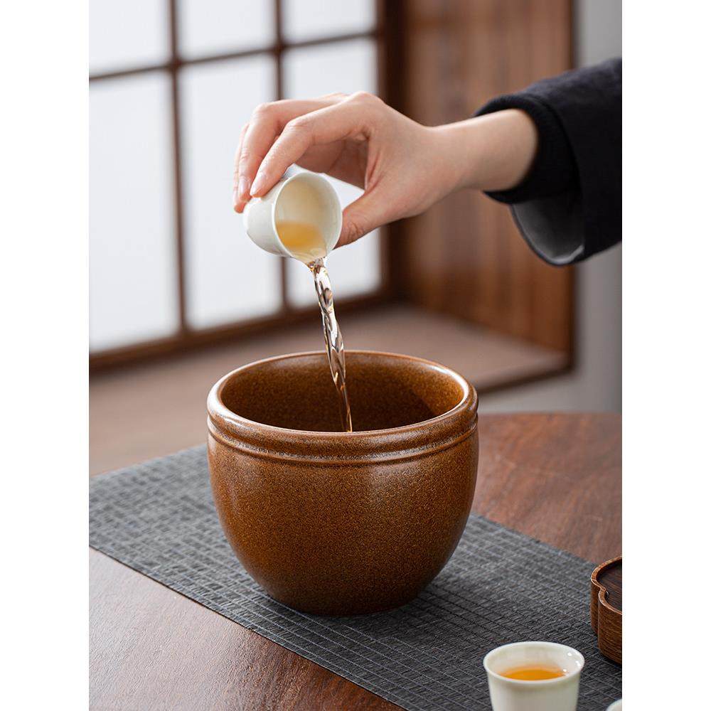 晟窑陶瓷茶渣缸茶洗笔洗茶杯收纳碗功夫茶具大水孟废水桶家用建水,餐饮具,茶道/零配,淘宝优惠券,粉丝福利购,淘宝优惠卷
