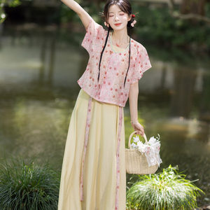 夏季新中式天丝汉服日常套装