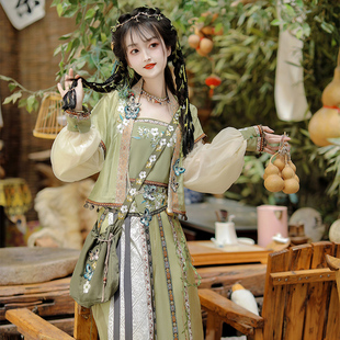 原创汉服灯笼裤汉元素日常通勤百搭春夏季超仙中国风套装改良宋制