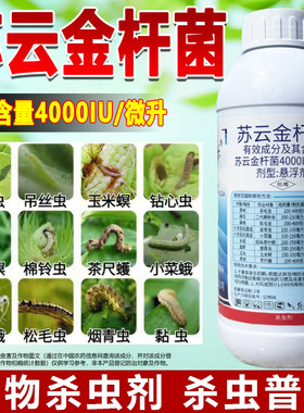 苏云金杆菌金杆茵钻心虫菜青虫小菜蛾蔬菜茶树棉花农药杀虫剂高效