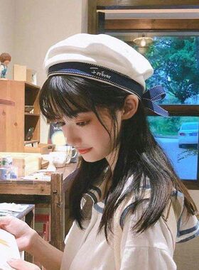 日系JK夏季薄款贝雷水手帽女
