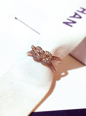 小众设计感时尚戒指女 韩国个性冷淡风微镶钻食指指环潮开口戒子