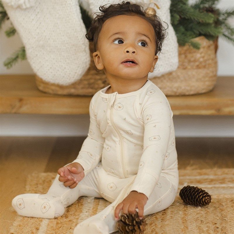 2025新款婴儿印花连脚哈衣春季薄款ins网红宝宝拉链包手连体衣潮
