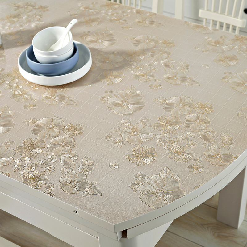 加厚餐桌布家用桌垫软pvc玻璃餐桌垫椭圆形桌布防水防烫防油免洗