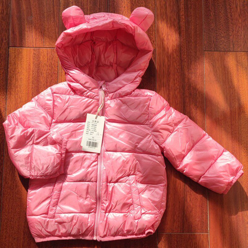 撤店血亏处理高品质含绒量90%羽绒服女孩童粉色冬季棉袄儿童小宝