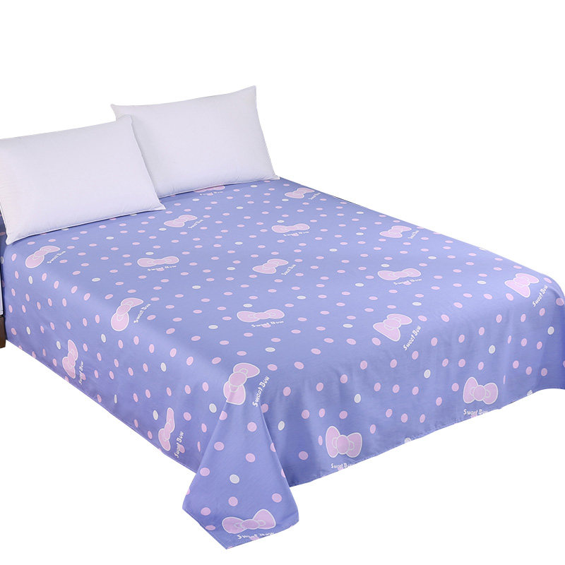 床单单件纯棉布料1.8m双人床1.5米被单学生宿舍单人睡单裸睡紫色