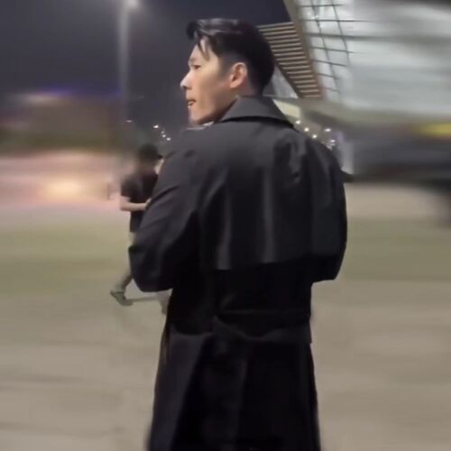 男士春秋款风衣韩版中长款宽松系带黑色气质有型炸街高级感青年潮