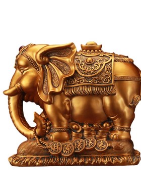 鎏金铜大象存钱罐大号储蓄罐送儿童朋友生日礼品礼物摆设工艺礼品