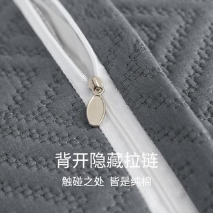 全棉抱枕沙发客厅45x45抱枕套不含芯纯棉靠枕套办公室靠垫套纯色