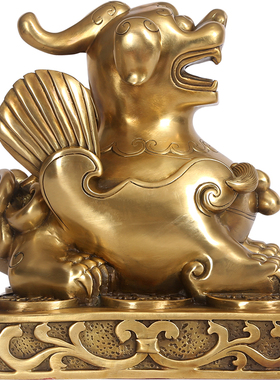 纯铜貔貅摆件皮丘家办公室客厅玄关家居装饰品店铺开业礼品铜器