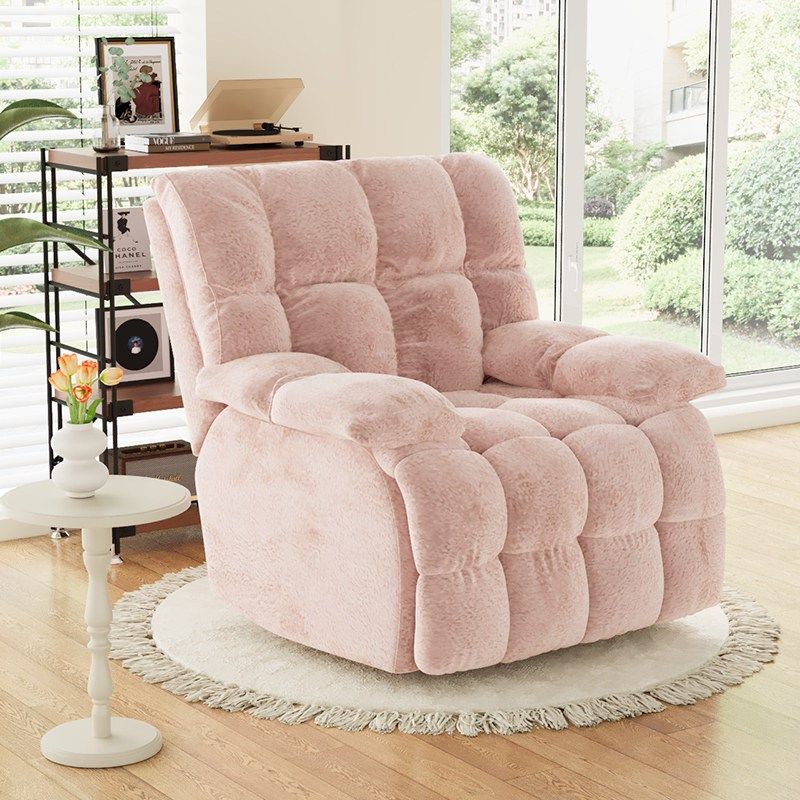 布艺沙发客厅2025新款小户x型可躺可睡单人可旋转多功能懒人躺椅