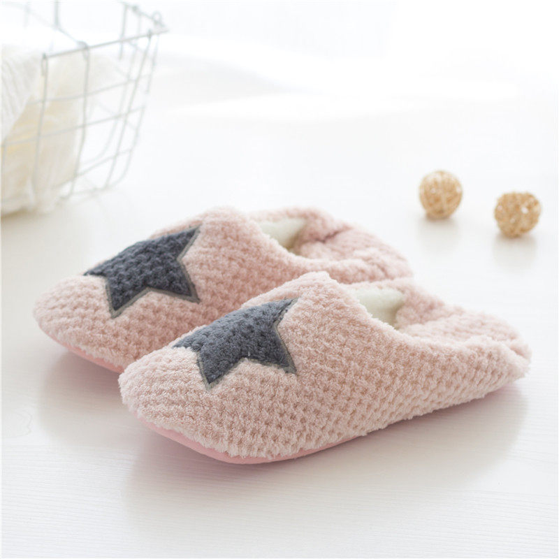 日系静音棉拖鞋女秋冬季木地板家居家用拖鞋厚底防滑产后月子拖鞋